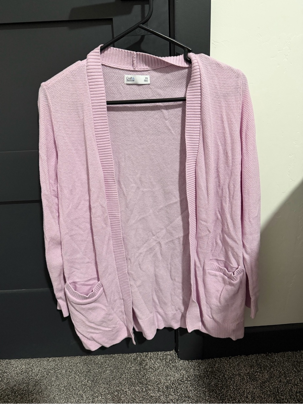 croft & barrow Pink Open-Front Women's Cardigan with Pockets